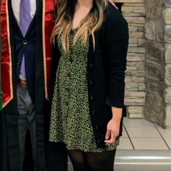 Lemon Print Button Up Mini Dress with Pockets - Picture 5 of 5